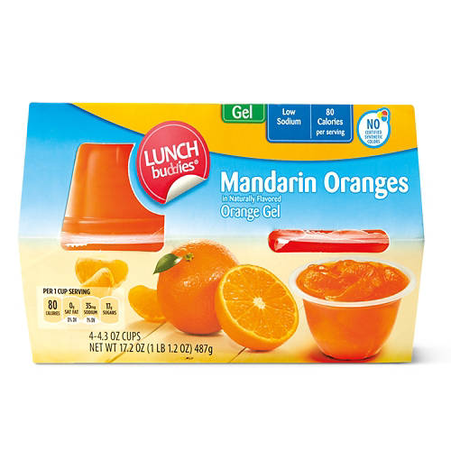 Mandarin Orange  Gel Bowls, 4 count