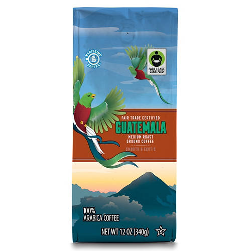 Fair Trade Single Origin Guatemala Medium Roast Ground Coffee, 12 oz Product Image Front shot 01