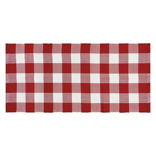 27" X 56" Summer Layering Rug - Buffalo Check Red
