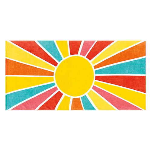 30" x  60" Super Soft Beach Towel - Sun Product Image Front shot 01