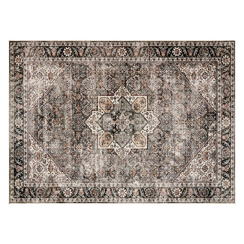 5' x 7' Washable Area Rug - Dusty Brown Traditional