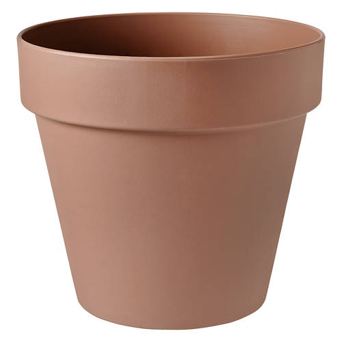 Plastic Planter Pot, Light Brown