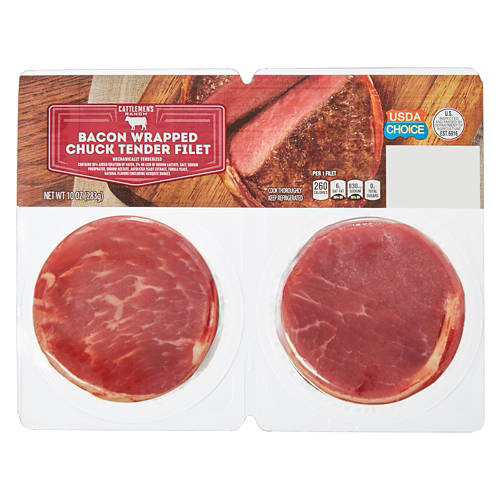 Bacon  Wrapped Beef Filet 2 pack, 10 oz Product Image Front shot 01
