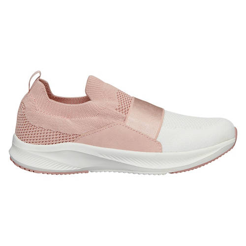 Ladies Knit Slip On Trainer Shoes - Pink, 10
