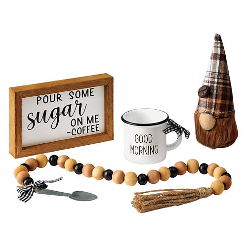 Coffee Bar Tray Objects - "Pour Some Sugar On Me, Coffee" Collection