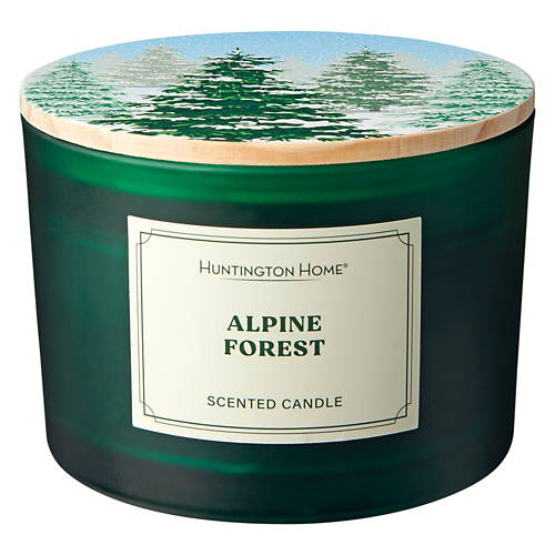 Alpine Forest (Trees) Painted Lid Candle