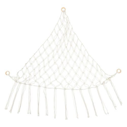 Triangular Shaped Boho Net Hammock, White