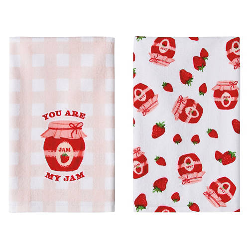 15” x 25” Kitchen Towels - Jam, 2 Pack