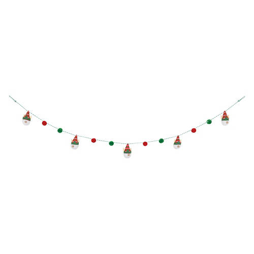 6.13 Feet Long Holiday Garland - Santa Gnome