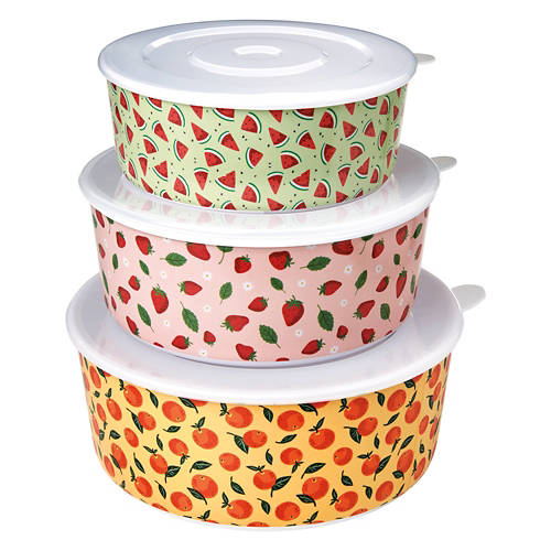 6 Piece Melamine Food Storage Bowls