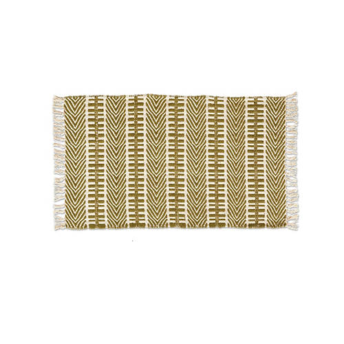 Olive Chevron Woven Runner