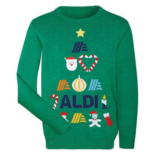 Unisex ALDI Gear Holiday Sweater - Green, XL