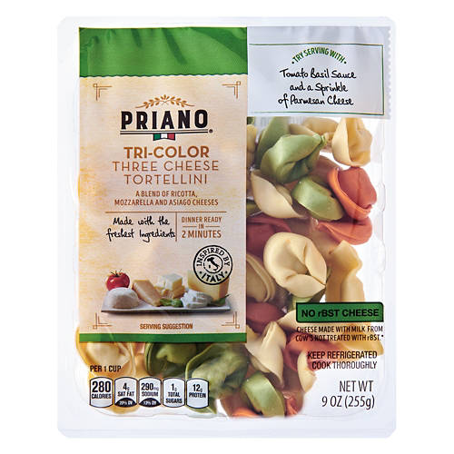 Tri-Color  Tortellini, 9 oz Product Image Front shot 01