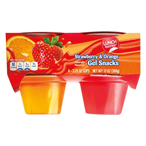 Strawberry & Orange Gel Cups, 4 count