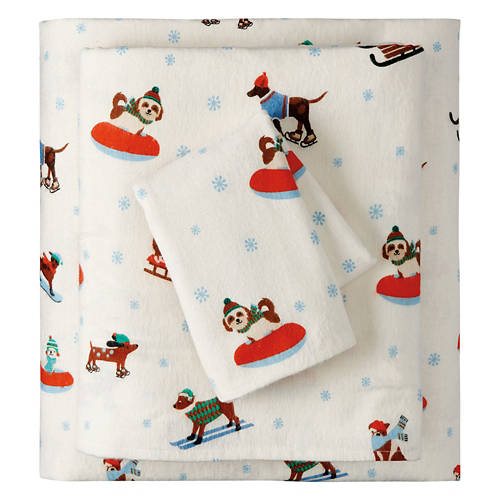 Extra Soft Twin Flannel Sheets - Dogs