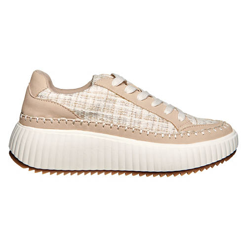 Ladies Lightweight Platform Sneaker - Beige, Size 7