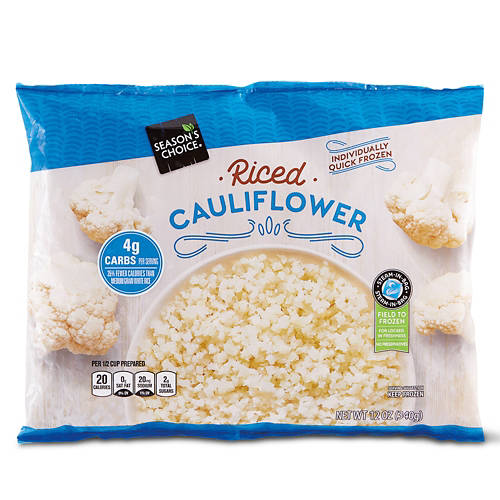 Frozen  Plain Riced Cauliflower, 12 oz