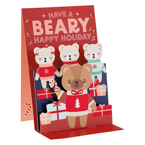 Pop Up Christmas Card - Beary Holiday