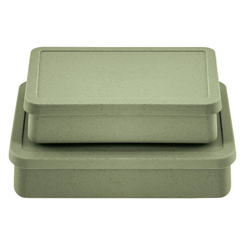 2 Pack Green Rectangle Container Set