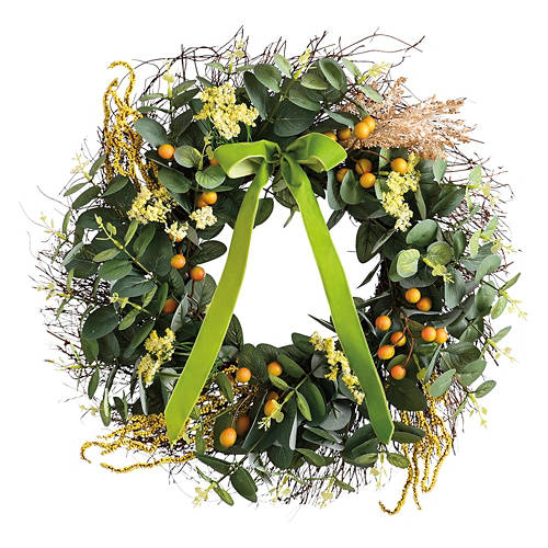 St. Patrick's Day Decorative Wreath - Green & Gold Foliage