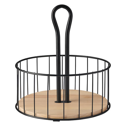 Rotating Condiment Caddy, Black Product Image Front shot 01