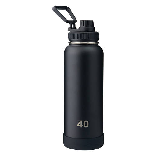 40 oz Vacuum Insulated Water Bottle, Black