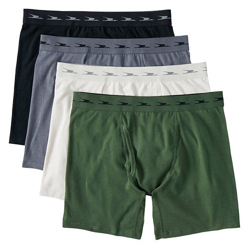 Men's 4 Pack Boxers - Green/ Black/ Dark Grey/ Light Grey, M