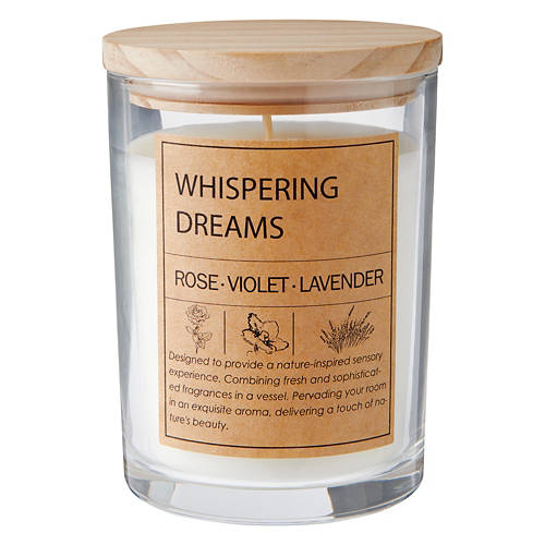 Glass Candle - Whispering Dreams, 8 oz