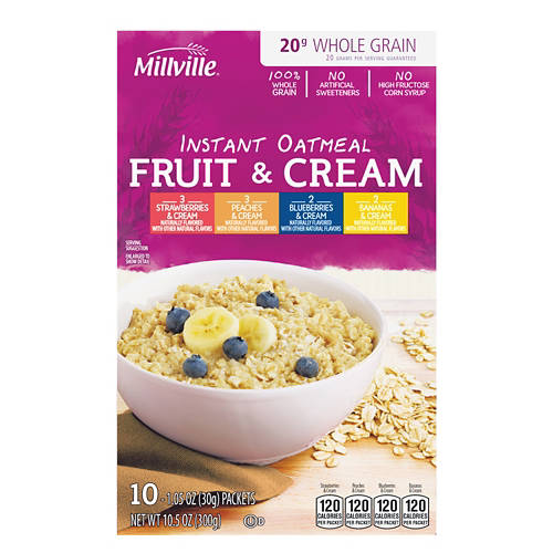 Fruit & Cream Variety Pack Instant Oatmeal, 10 count