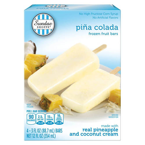 Piña Colada Frozen Fruit Bars, 4 count Product Image Front shot 01
