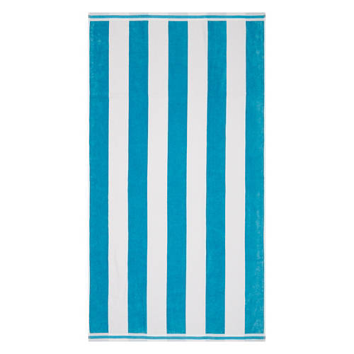 40" x 72" Luxury Beach Towel, Blue Stripe Product Image Front shot 01