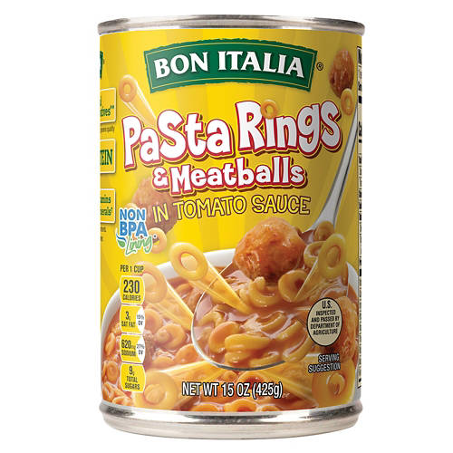 Spaghetti Rings with Meatballs, 14.75 oz Can