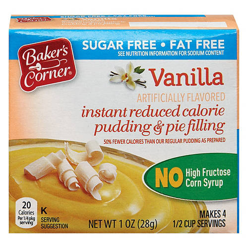 Instant Sugar Free Vanilla Pudding Mix, 1 oz Product Image Front shot 01