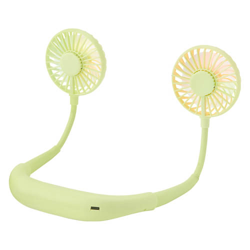 USB Rechargeable Neck Fan, Green Product Image Front shot 01