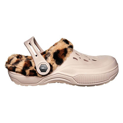 Ladies Warm Lined Clog - Beige, 9/10