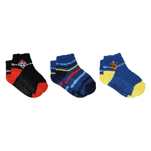 3pk Childrens Character Fuzzy Socks, Paw Patrol, Size 6-8