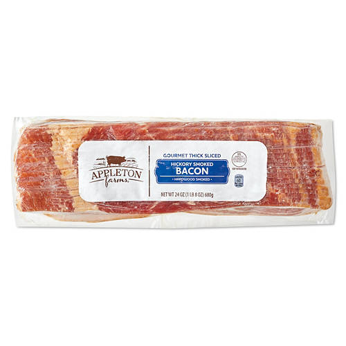 Hickory  Smoked Thick Sliced Bacon, 24 oz