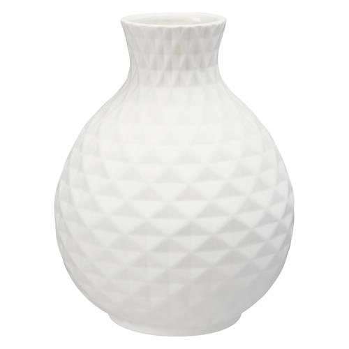 Textured Ceramic Vase - Diamond Bulb