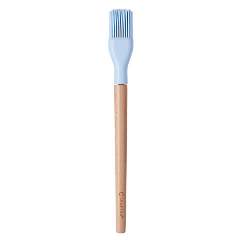 Beechwood & Silicone Brush, Light Blue