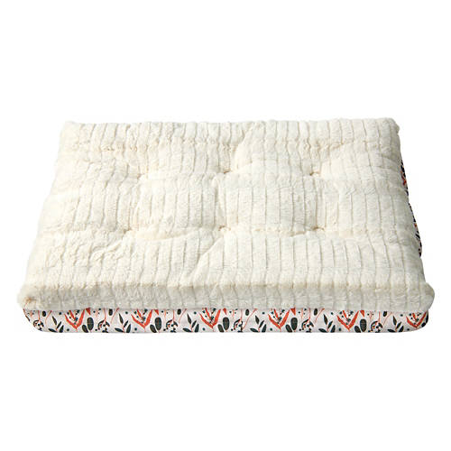 33" x 20" Orthopedic Pet Bed - Cream Floral, L