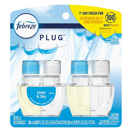 Plug Air Freshener Refill Linen & Sky, 2 count