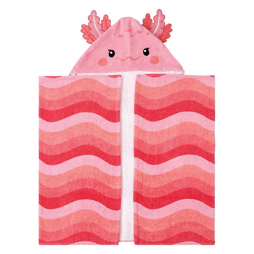 Kids Hooded Beach Towel - Axlotl Product Image Front shot 01