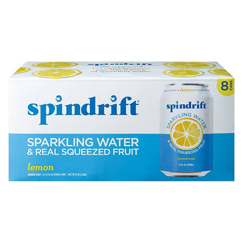 Lemon Flavored Sparkling Water - 8 pack, 12 fl oz can