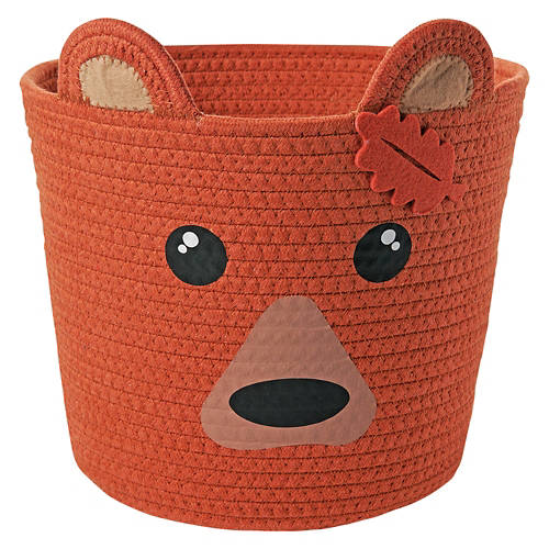 Childrens Decorative Rope Basket, Bear