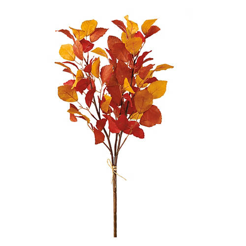 Red  Leaves Faux Floral Stems