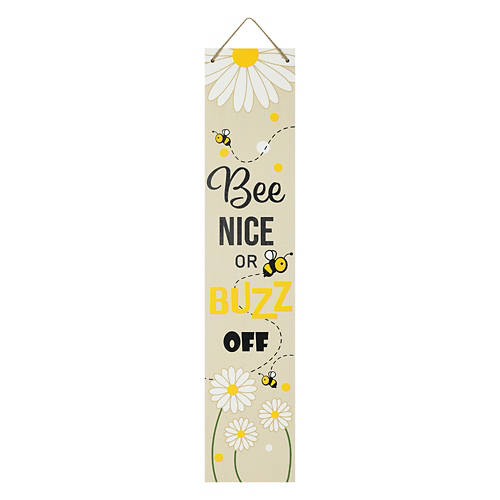 48" Tall Welcome/Bee Spring Reversible Porch Sign Product Image Front shot 01