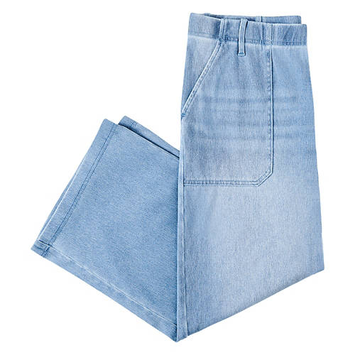 Ladies Capri Jeggings - Light Blue, XL Product Image Front shot 01