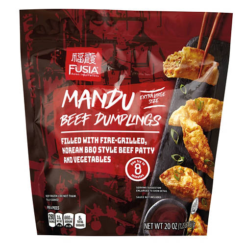 Extra Large Size Mandu Beef Dumplings, 20 oz