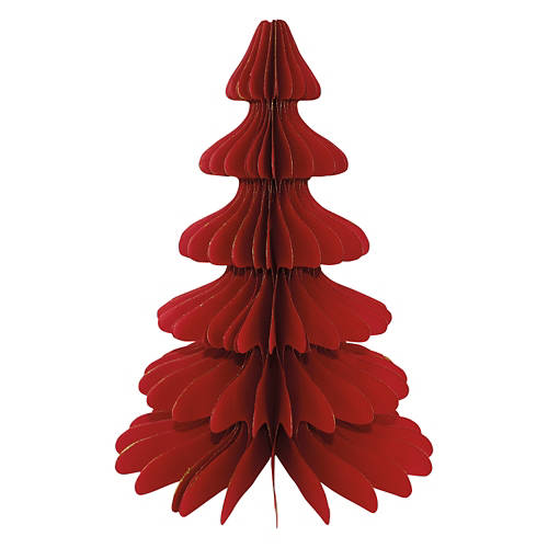 11.5" Tall Holiday 6 Tier Paper Tree, Red