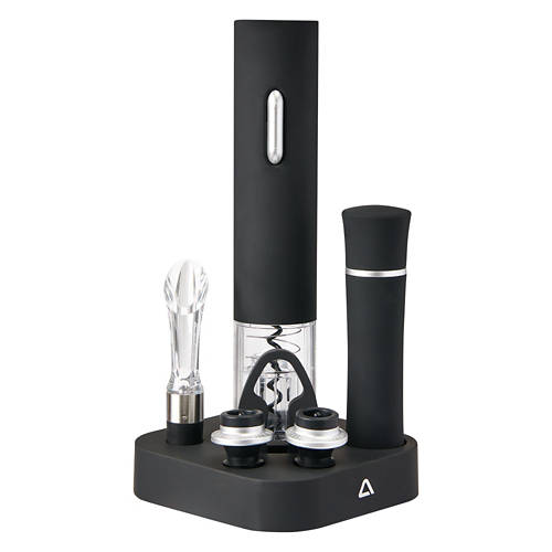 Electric Wine Set - Silver/Black